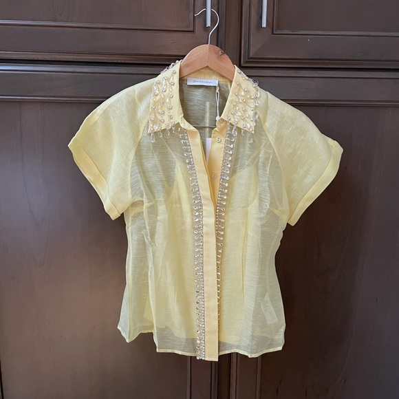 NWT CO ORD SET Zimmermann Matchmaker Floral Diamante Skirt & Linen Blouse size 1 - Picture 15 of 15